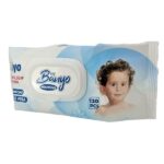 دستمال مرطوب کودک بانیو حاوی ویتامین E  میباشد که به آرامش و نرم کنندگی پوست کودک کمک می کند. دستمال مرطوب  دارای 5.5 pH مناسب پوست کودک بوده و فاقد الکل، پارابن و صابون می باشد. همچنین جنس و بافت این دستمال مرطوب کودک بسیار نرم و لطیف است که به خوبی با پوست نرم و نازک کودک دلبندتان سازگار خواهد بود.