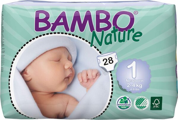 پوشک چسبی بامبو نیچر نوزادی bambo nature newborn diaper